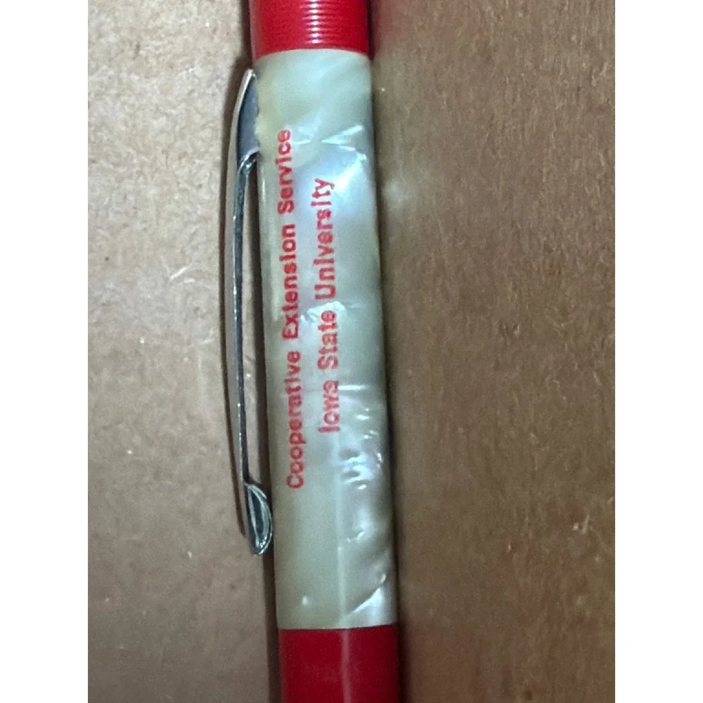 Vintage Iowa State University Cooperative Extension Mechanical Pencil Red